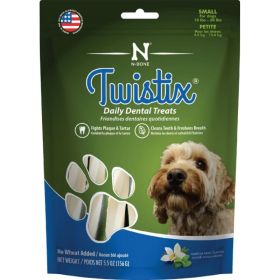 Twistix Wheat Free Dental Dog Treats  Vanilla Mint Flavor