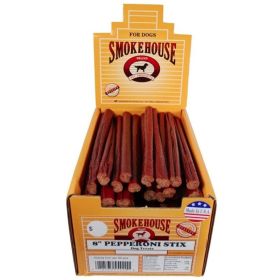 Smokehouse Pepperoni Stix 8" Dog Treat with Display Box