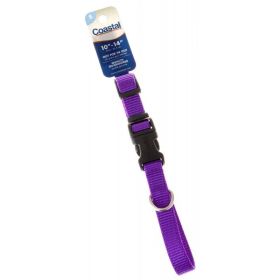 Tuff Collar Nylon Adjustable Collar (Option: Purple  10" to 14" Long x 5/8" Wide)