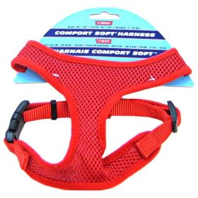 Coastal Pet Comfort Soft Adjustable Harness (Option: Red  Small 5/8" Wide (Girth Size 19"23"))