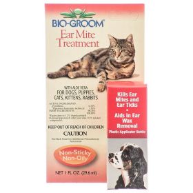 Bio Groom Ear Mite Treatment with Aloe Vera (Option: 1 oz)