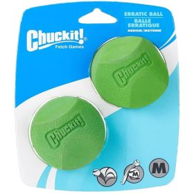 Chuckit Erratic Ball for Dogs (Option: Medium Ball  2.25" Diameter (2 Pack))