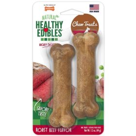 Nylabone Healthy Edibles Wholesome Dog Chews  Roast Beef Flavor (Option: Petite (2 Pack))