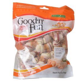 Healthy Hide Good 'n' Fun Triple Flavor Bones  Beef, Pork & Chicken (Option: Mini  25 Pack)