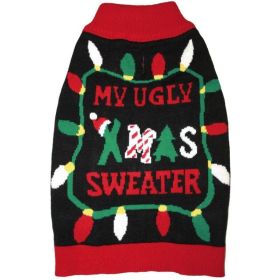 Fashion Pet Black Ugly XMAS Dog Sweater (Option: X Large)